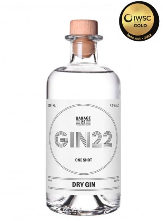 Gin – Garage22 – “One Shot” London Dry Gin – 500 ml, 42% alcohol. 