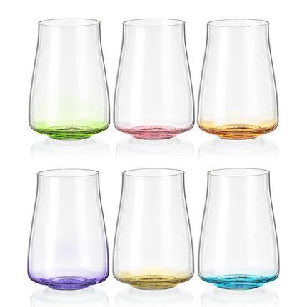 Verres en cristal Bohemia Rainbow Fresh 400 ml (lot de 6)
