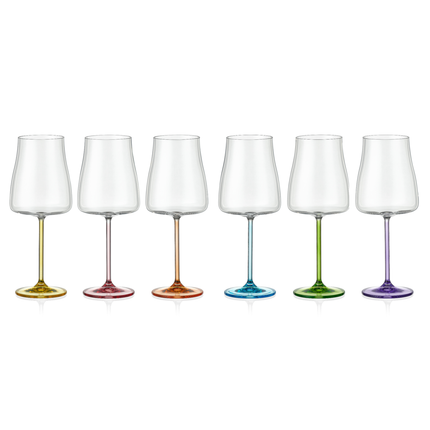 Bohemia Crystal Weingläser Rainbow Fresh 400 ml (6er Set)