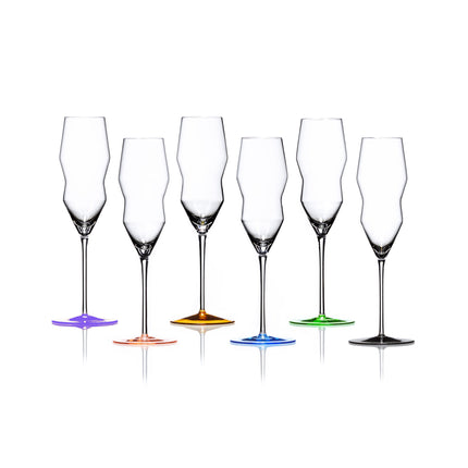 Flute / champagne glasses Kalyke, Harlequin 250 ml - Kvetna 1794