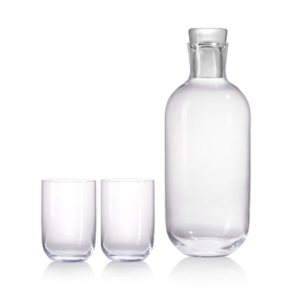 Kvetna 1794 Vial Crystal Set mit zwei Wassergläsern und Glasflasche