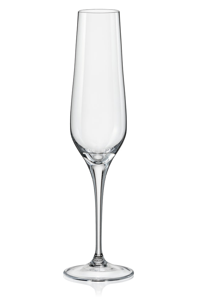 Bohemia Crystal Flute / champagne glasses Rebecca 195 ml (set of 6)