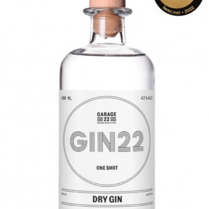 Gin – Garage22 – “One Shot” London Dry Gin – 500 ml, 42 % vol