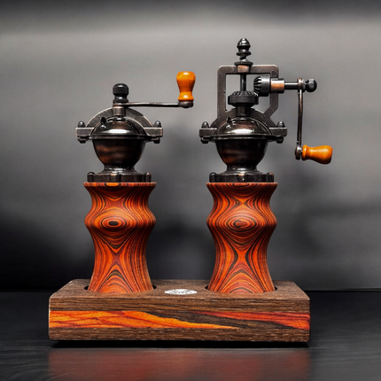 Salz- & Pfeffermühlen-Set mit SaRaiFo Camo Maser – Swissmade Design trifft Nachhaltigkeit