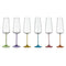 Bohemia Crystal Champagnerglas Rainbow Fresh 210 ml (6er Set)