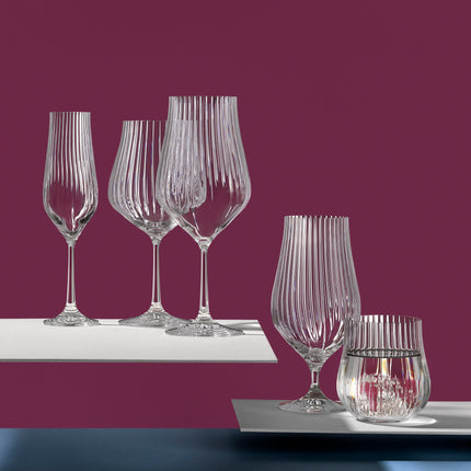 Bohemia Crystal Wasserglas Tulipa Optic 350 ml (6er Set)