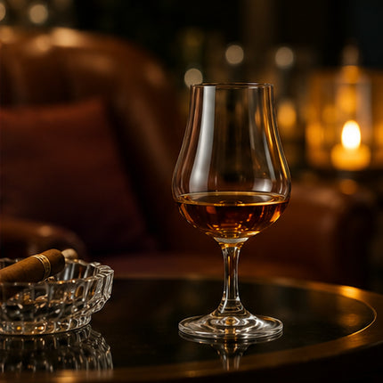 Bohemia Crystal Cognacglas Serious Gentleman 150 ml mit Whisky oder Rum im Lounge Ambiente
